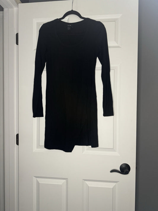 Red 23 Long Sleeve Dress Small Black Overlap In Front