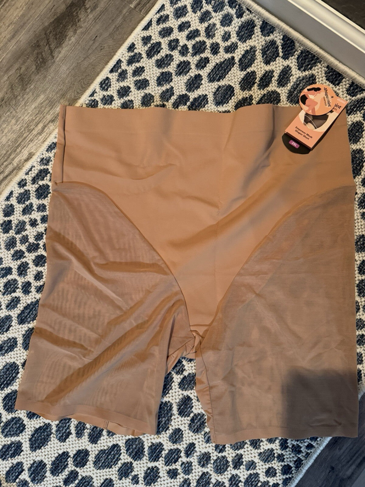 Shapermint Empower Mesh Shaper Short Tan 2xl Nwt 