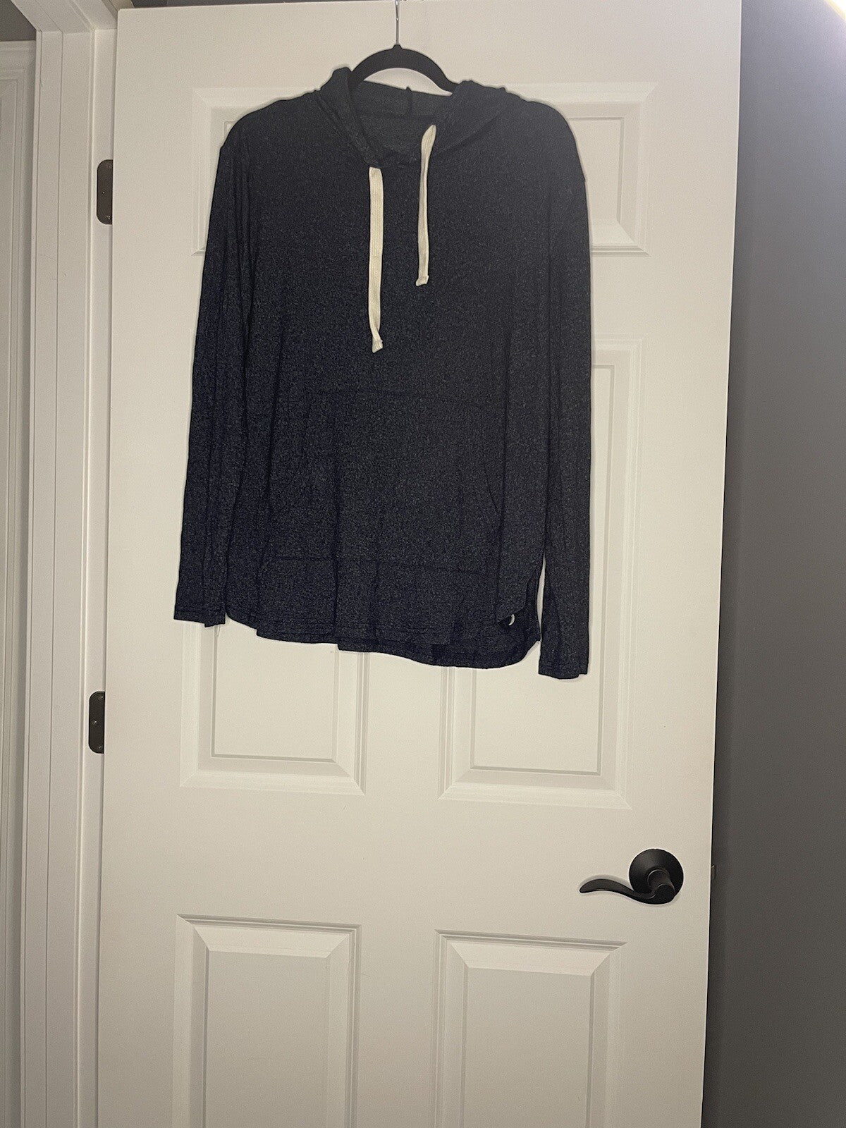 Zyia Active Lightweight Hoodie Medium Blue Heathered 