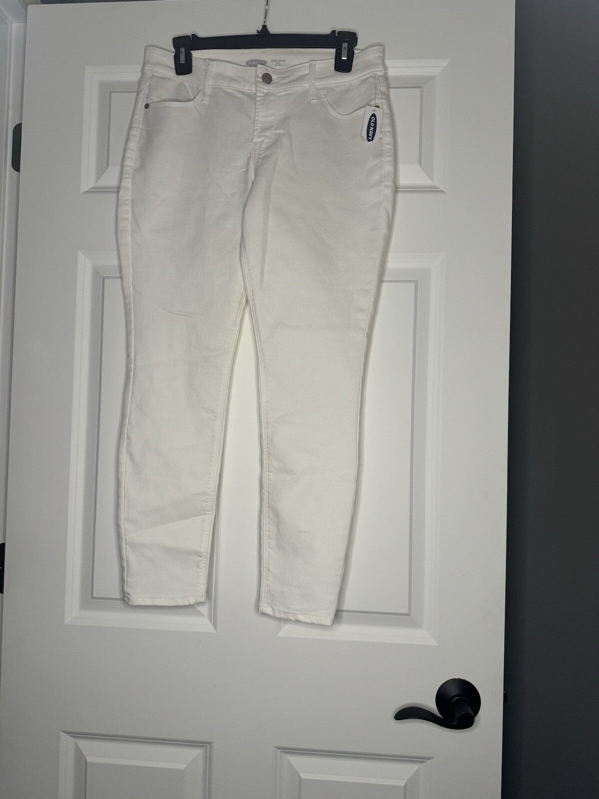 Old Navy Super Skinny Ankle Mid Rise Jean 6 Petite White Nwt 