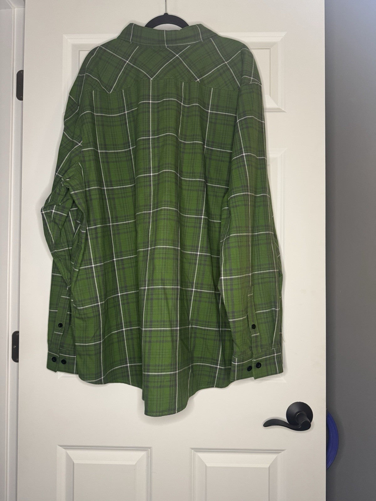 Harley Davidson Button Up Long Sleeve Men’s 4xl Green White Gray Plaid