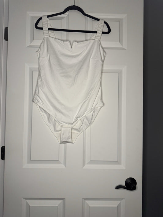 Unbranded Sleeveless Bodysuit Xxl White Nwt 
