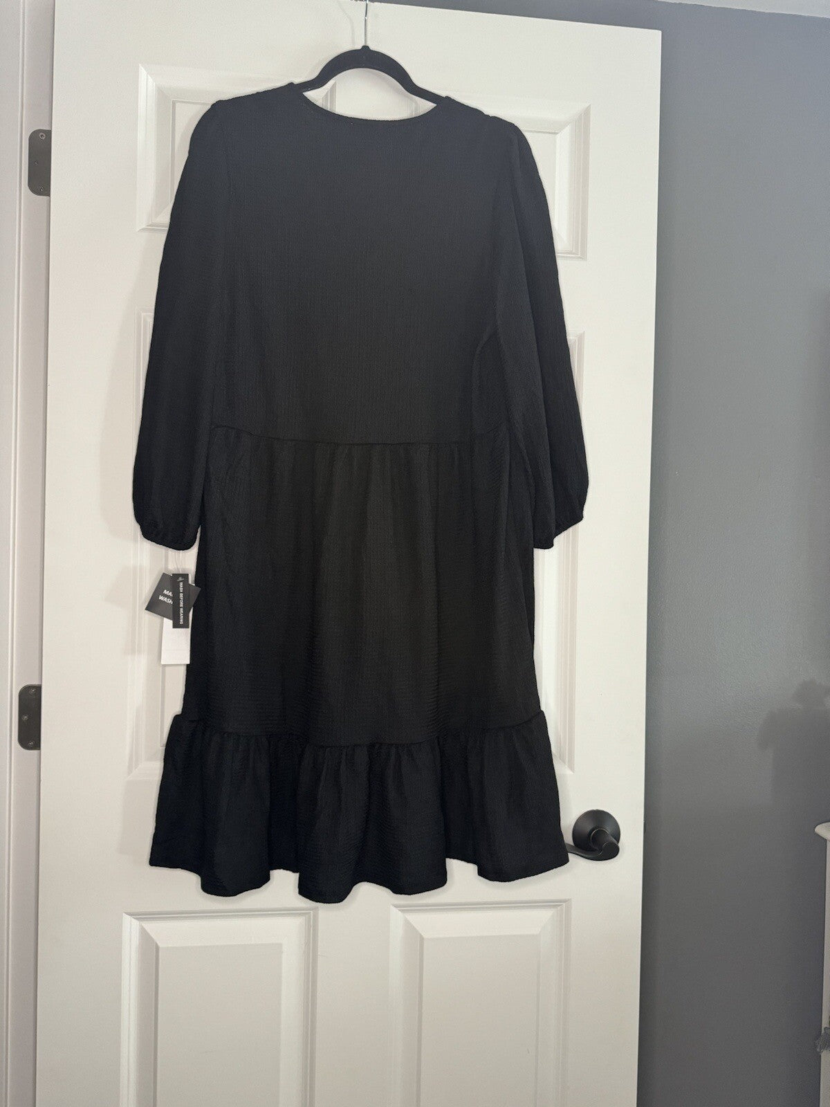 Sandra Darren Dress Black Style 76893BK Xl Nwt