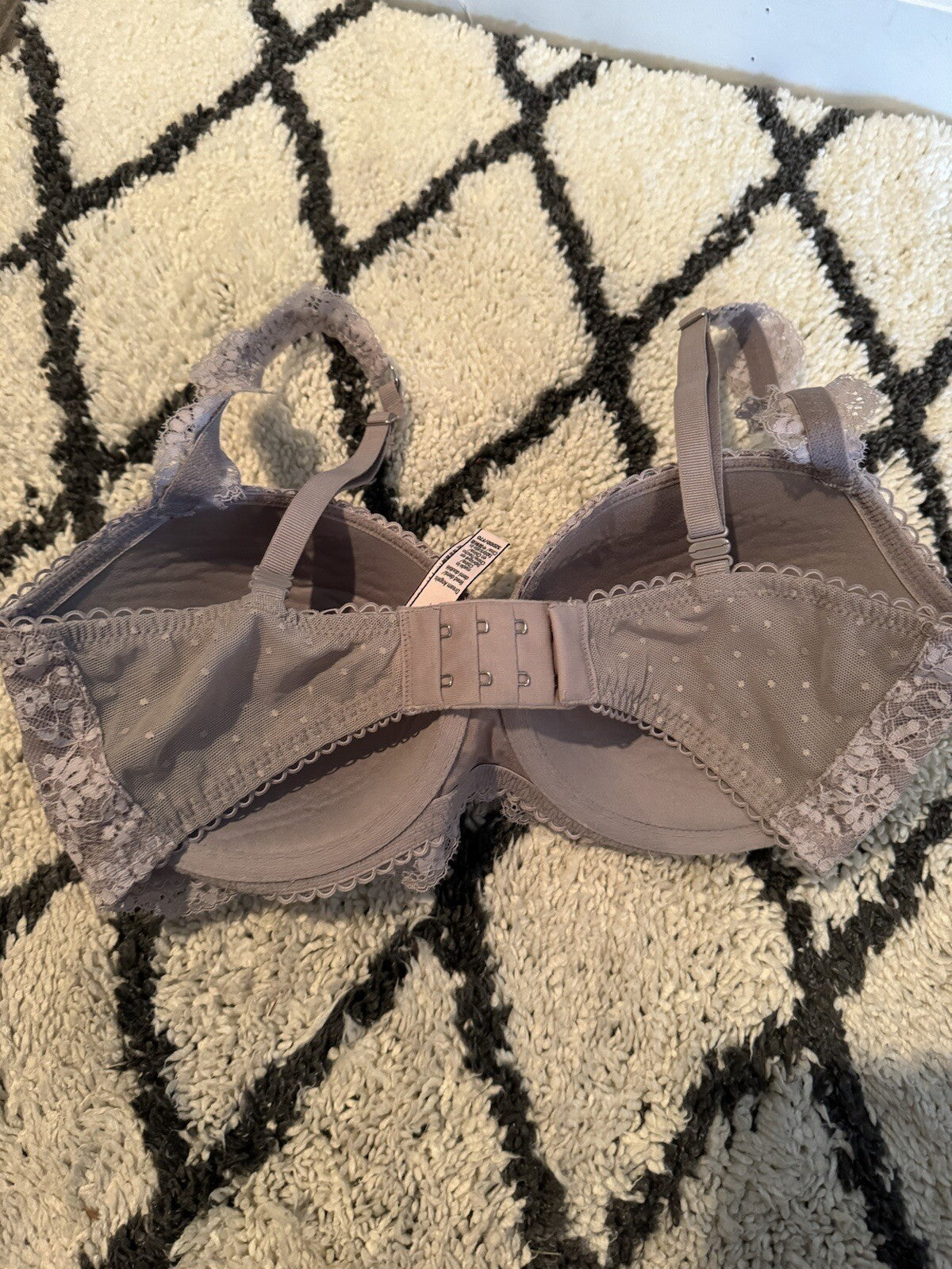 Victorias Secret Dream Angels Lined Demi Bra 32ddd Taupe Lace 