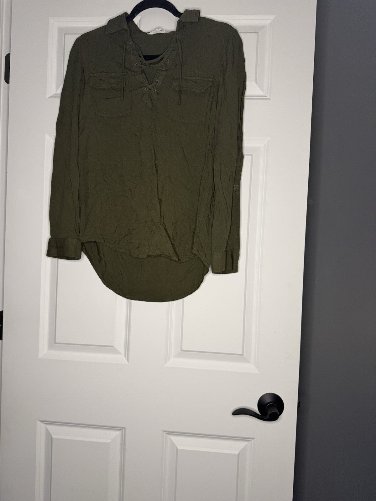 Jack By Bb Dakota Long Sleeve Blouse Small Green 