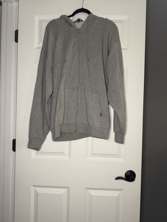 Eddie Bauer Men’s Hooded Zip Up Xl Gray 