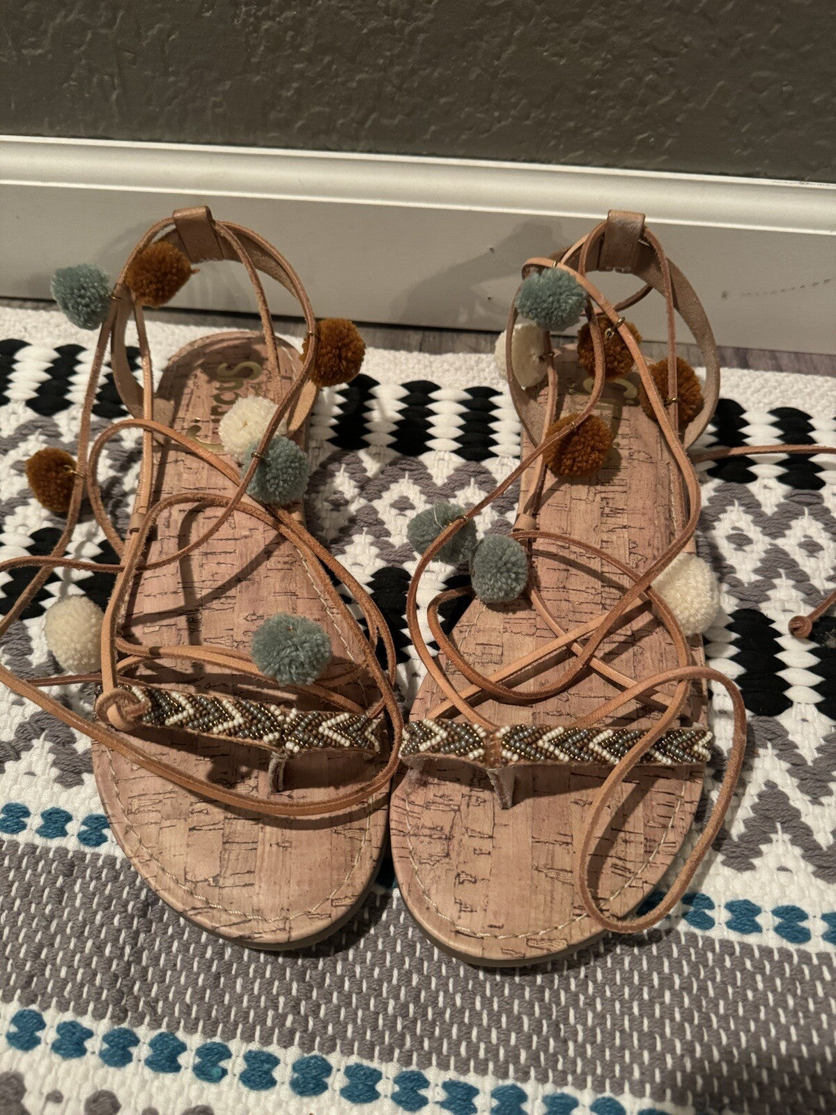 Circus By Sam Edelman Sandals Valencia Naked natural Multicolor 9.5 New 