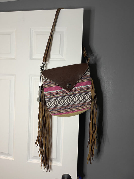 Myra Vibrant crossbody multicolor with fringe Nwt 