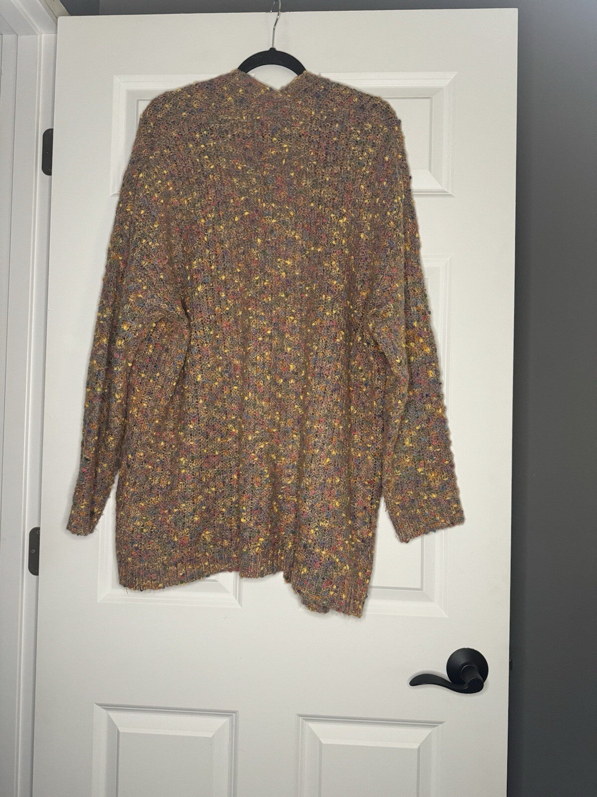 Adora Cardigan Large Purple Yellow Blue Orange Green Mix