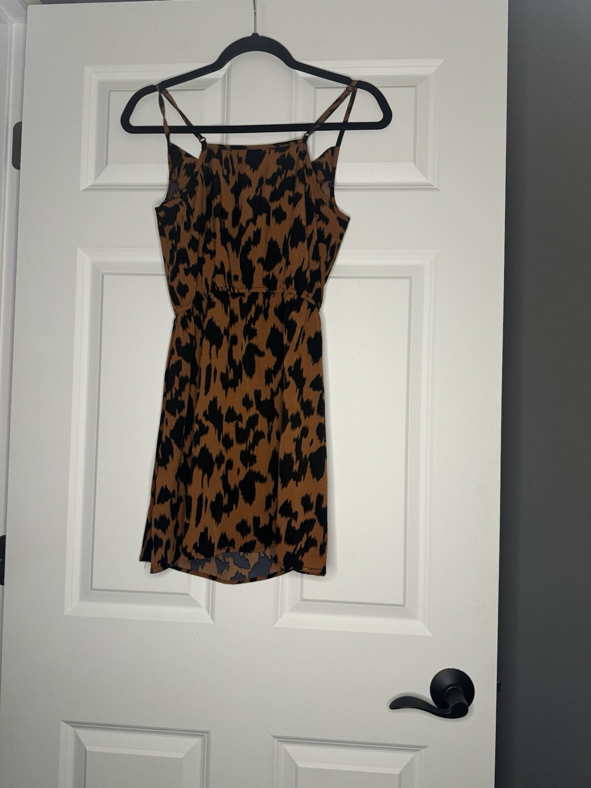 SHEIN Sleeveless Dress Brown Black Animal Print XS