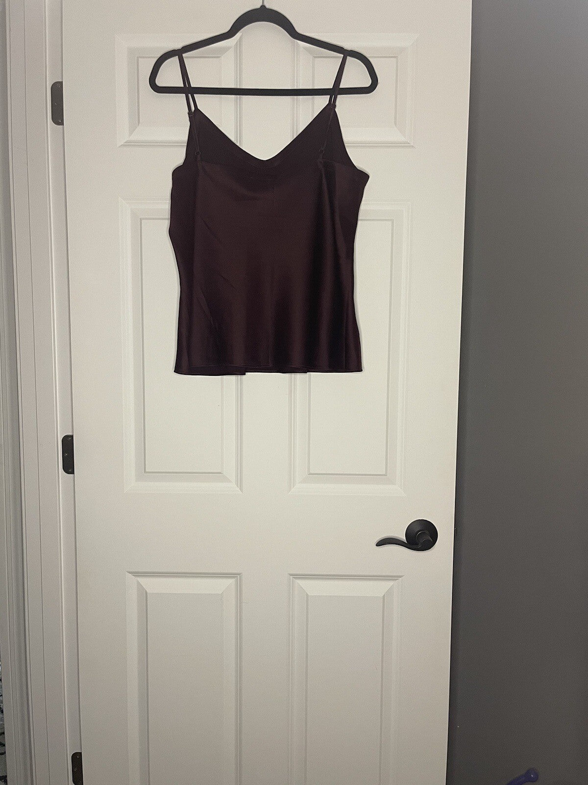 Ann Taylor Maroon Spaghetti Strap Sleeveless Blouse Large Nwt
