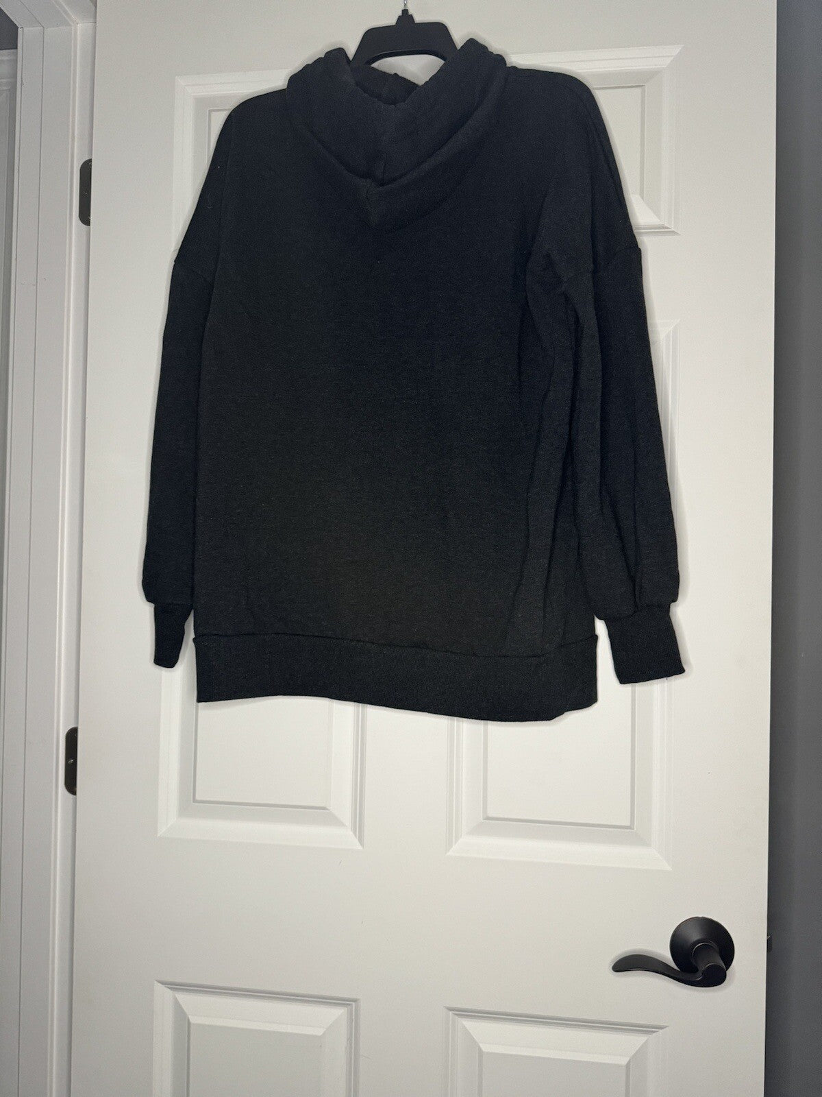 Zenana Hooded Sweatshirt Small Charcoal 