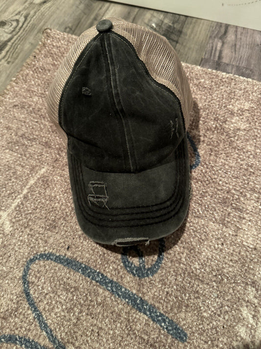 Cc Ball Cap Blue Distressed 