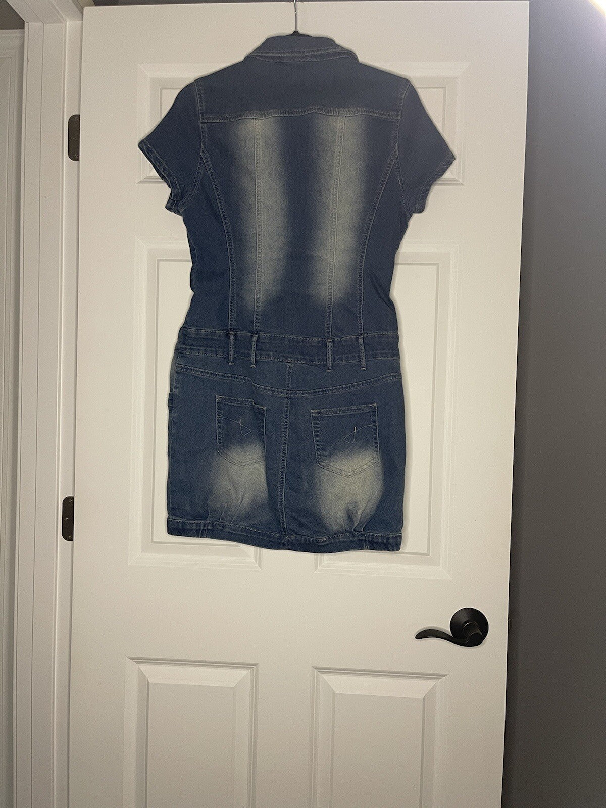 Venus Jean Dress Size 8 With Pockets Blue 