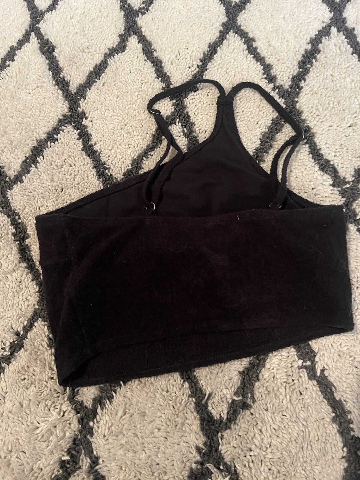 Gilly Hicks One Shoulder Crop Top Black Medium