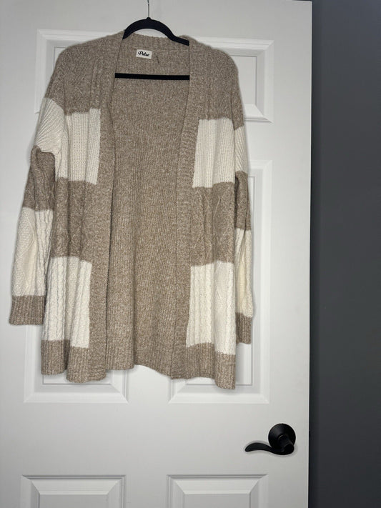 Pulse Xl Cardigan Cream Brown Heathered 