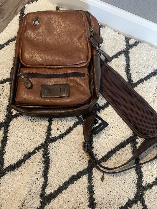 Sdiyabolo unisex shoulder bag brown NWT