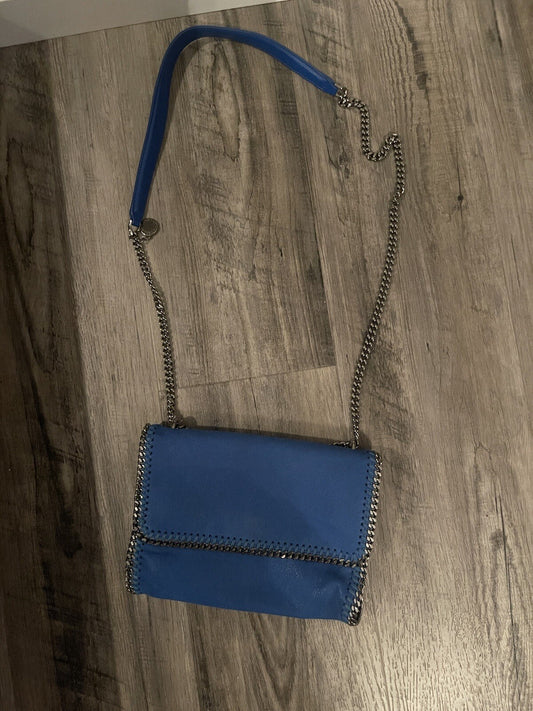 Stella McCartney Blue And Silver Crossbody Purse In Excellent Condition