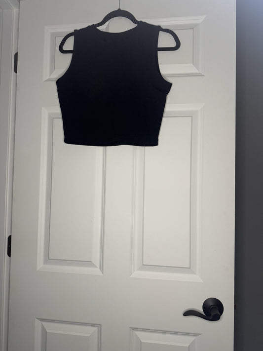 Zyia Crop Tank Top Black Xl 