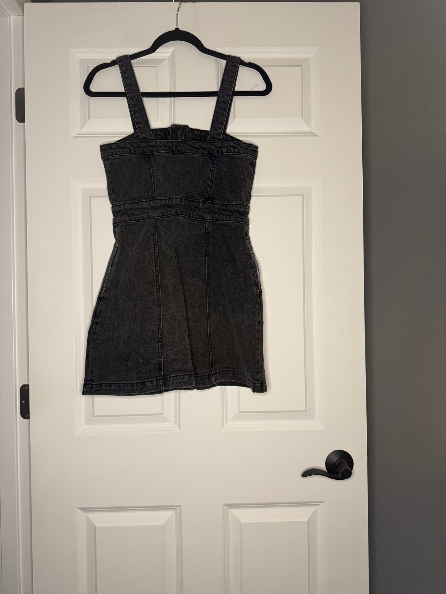 Wild fable extra small jumper zipup front black acid wash