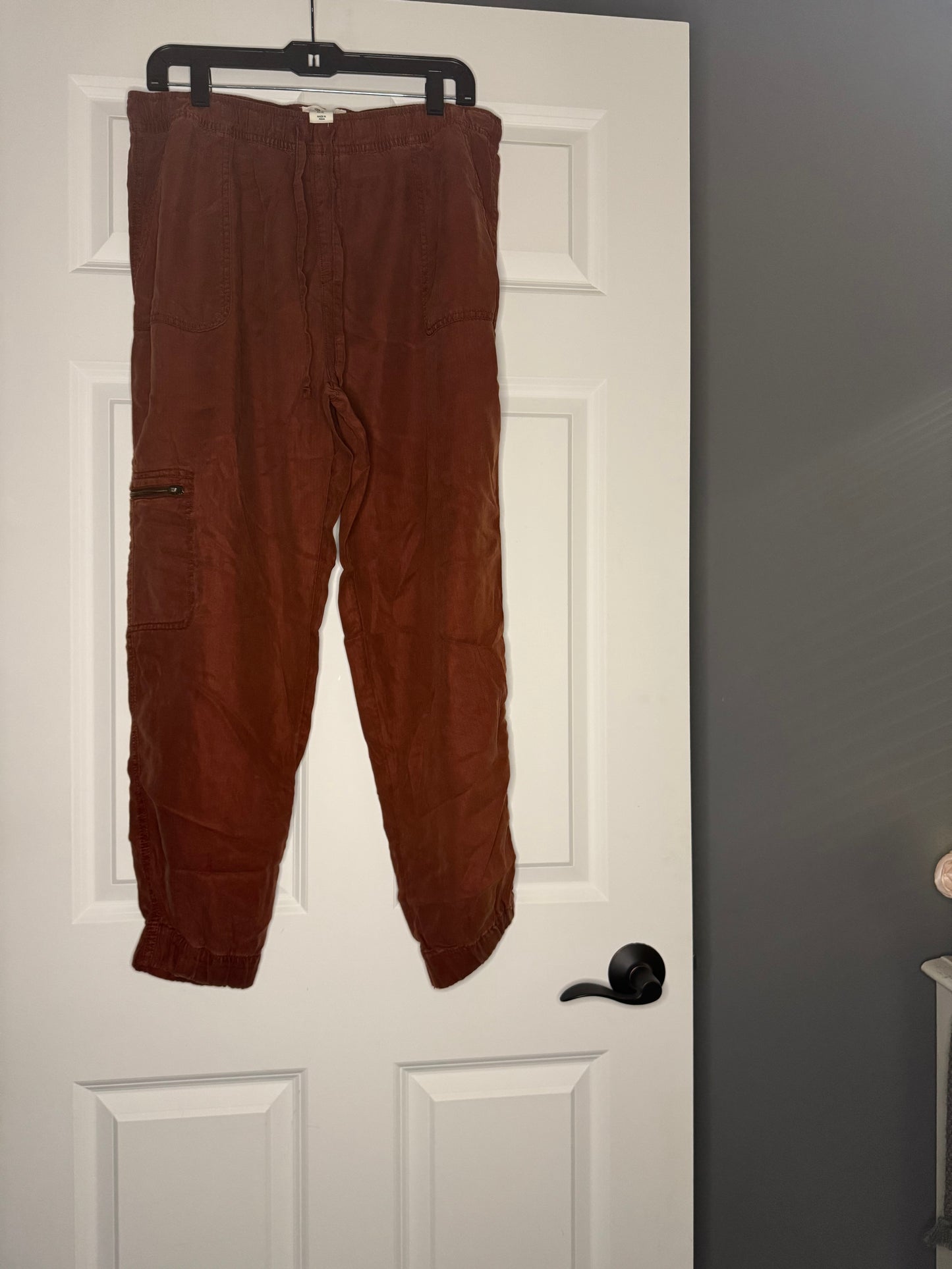 Nicole miller jogger pants rust red xl