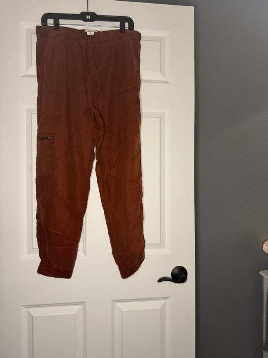 Nicole miller jogger pants rust red xl