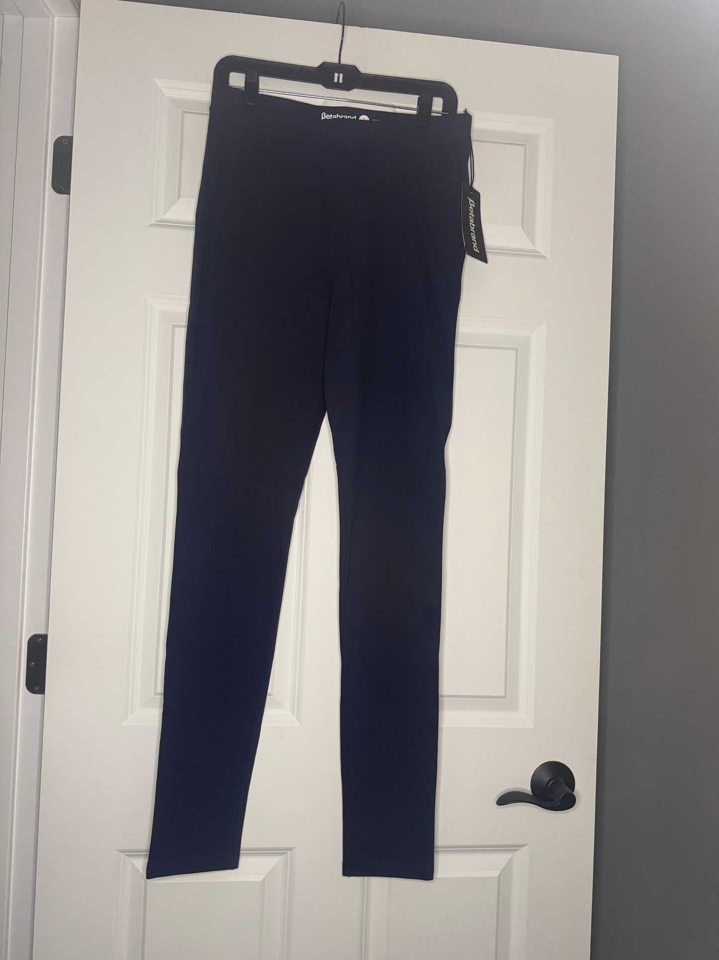 Betabrand large long navy pants nwt