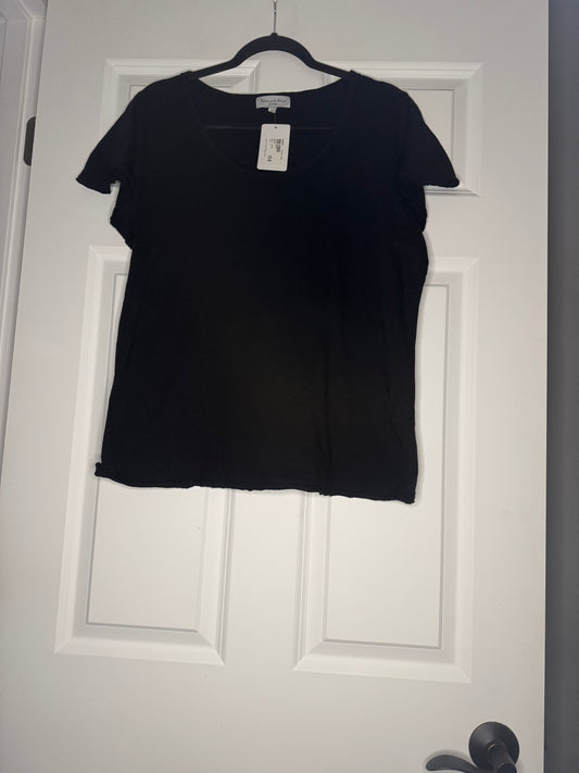 Michael stars Jana flutter sleeve tee medium black nwt $78