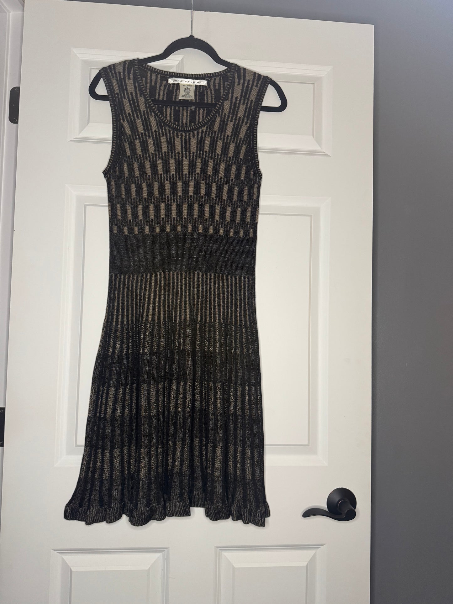 Max Studio sleeveless sweater dress brown charcoal mix xl nwt $118
