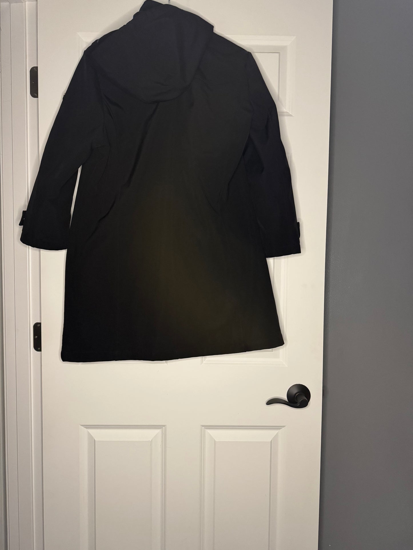 Calvin Klein black coat w detachable hood xl