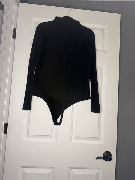 Express body contour bodysuit xl black cut out chest