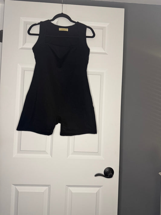 Qinsen shorts jumper one piece xl black