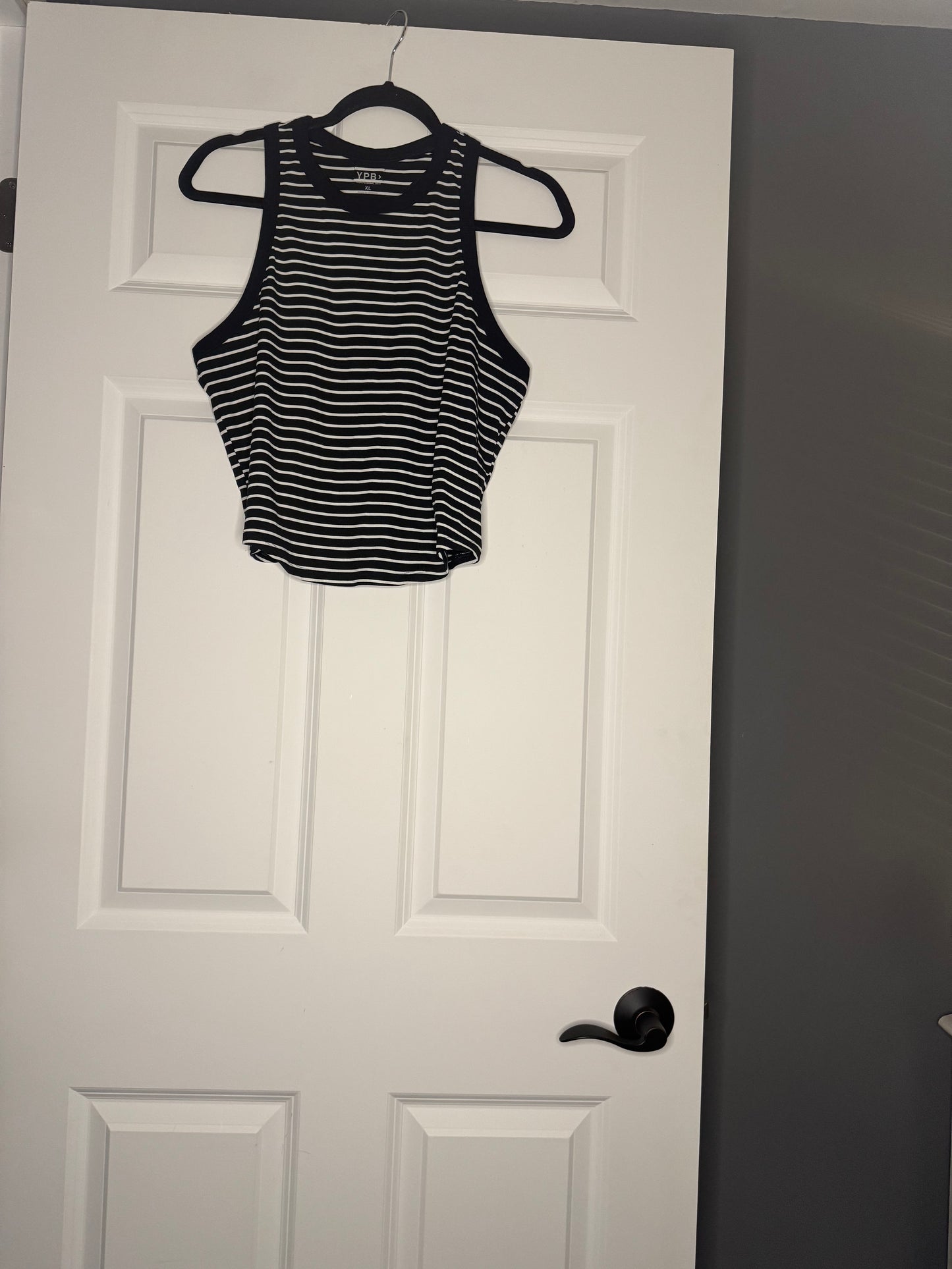 Abercrombie and fitch ypb tank top xl navy white stripe