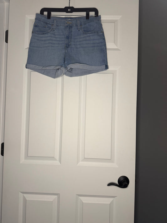 Levi mid length jean shorts size 30 blue