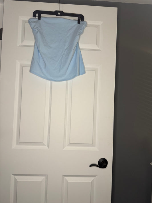 Wild fable tube top light blue w slit on side xl nwt