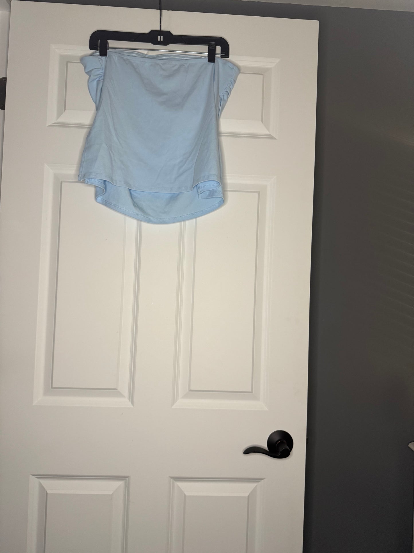 Wild fable tube top light blue w slit on side xl nwt