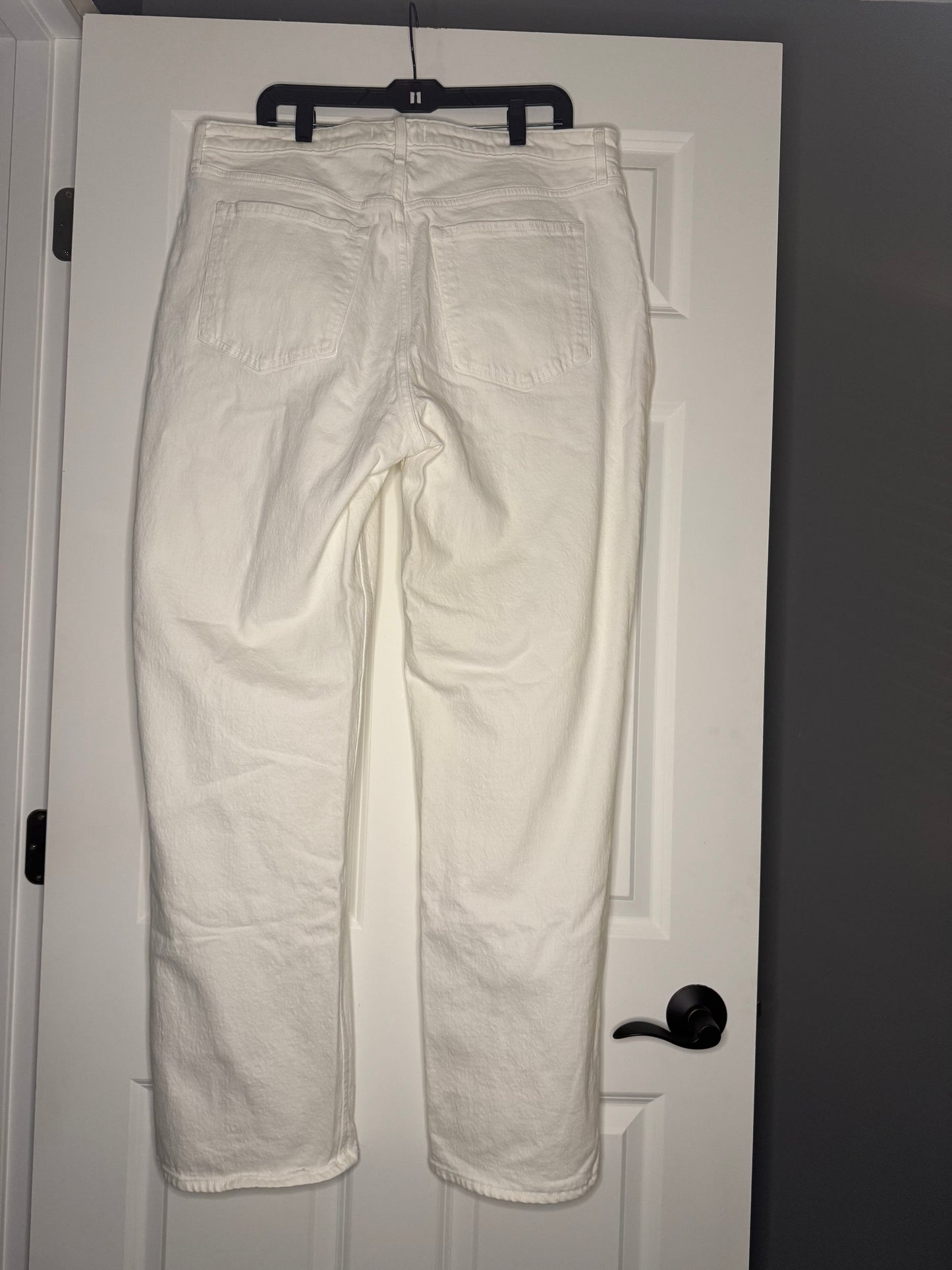 Abercrombie and fitch curve love the 90s relaxed jean high rise 18 long white nwt $90