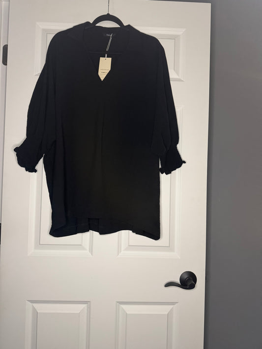 Dokotoo 3/4 sleeve blouse black 2xl nwt