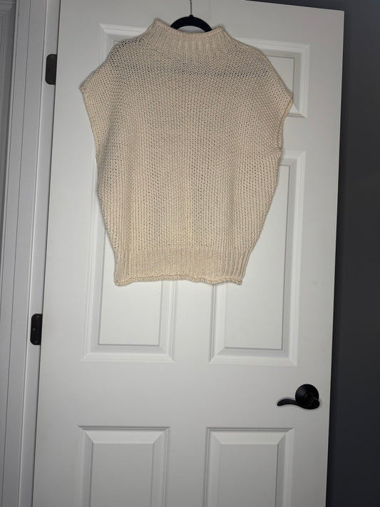 She sky short sleeve sweater ivory large