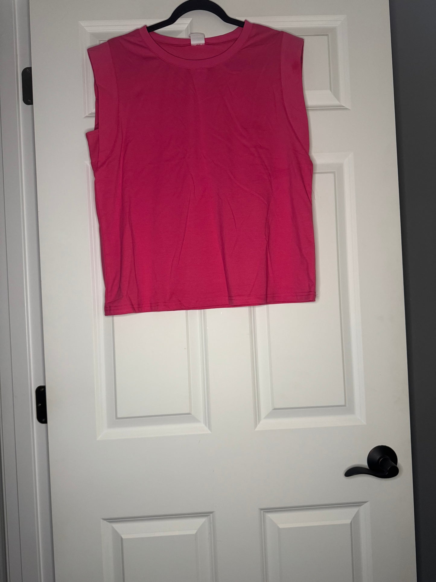 Wiholl short sleeve top large pink nwt