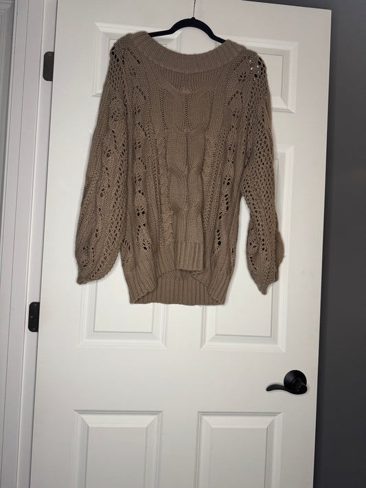 Kori knit sweater medium brown