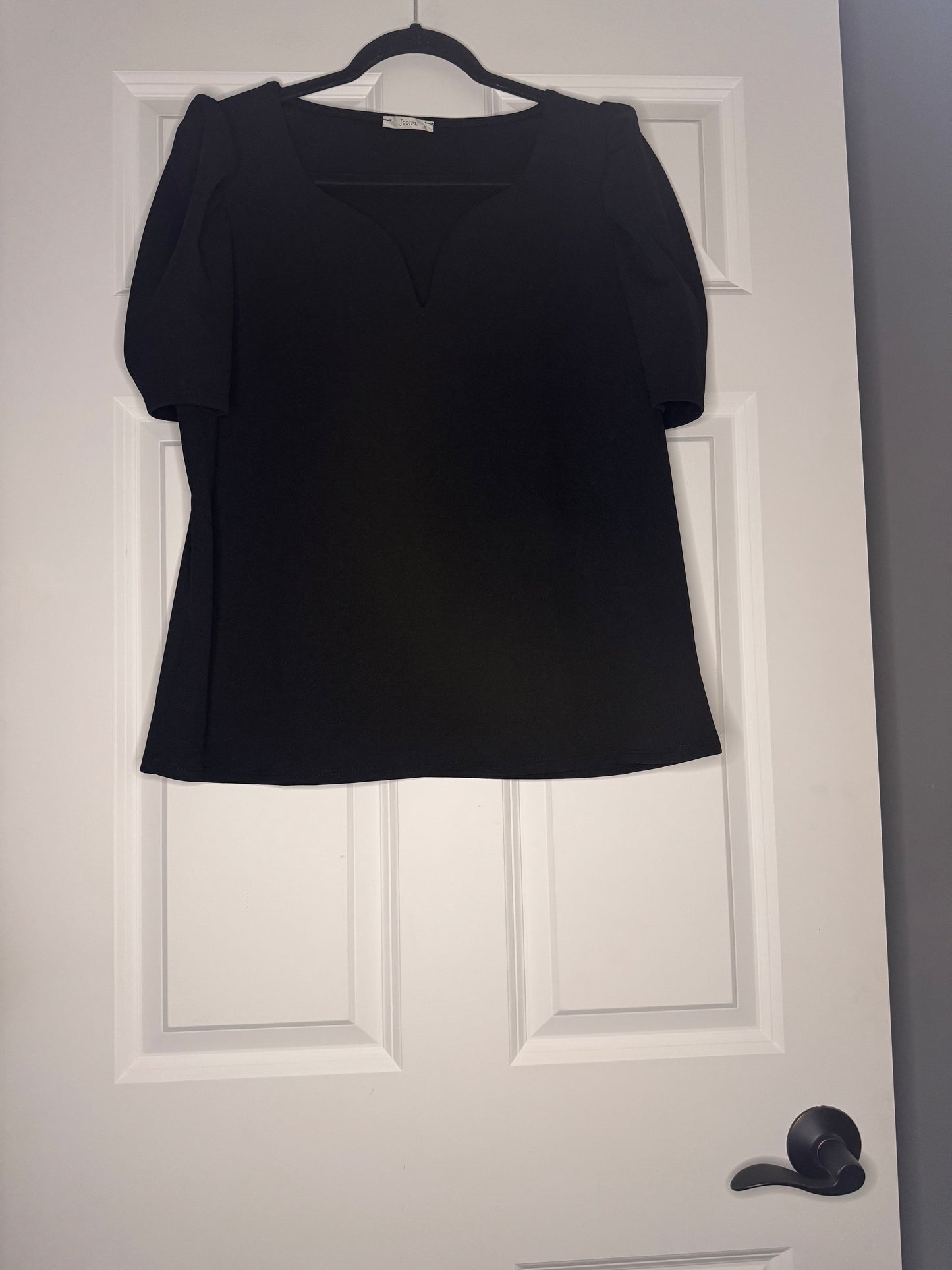 Jodifl short sleeve blouse black large
