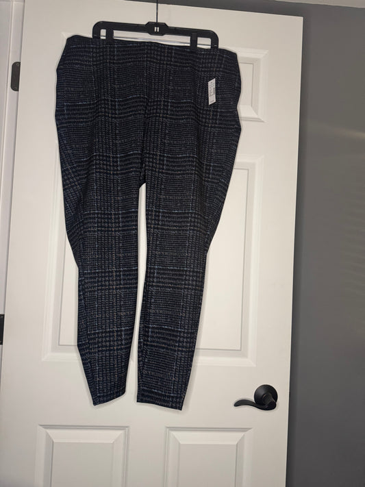 Maurice’s skinny ankle midrise pants 20w black w gray rust blue print nwt