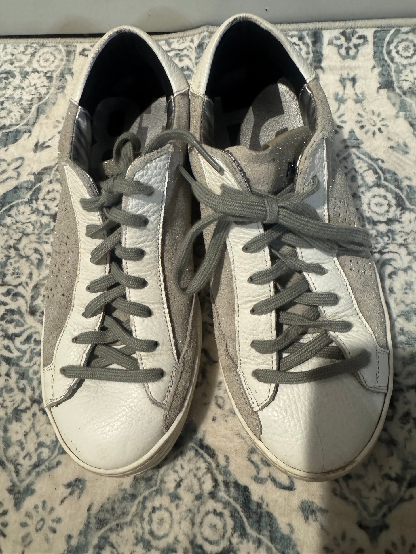 P448 sneakers size 37 you can surf later white silver sparkle gray