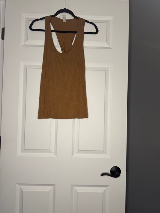 Zyia twist back tank brown medium
