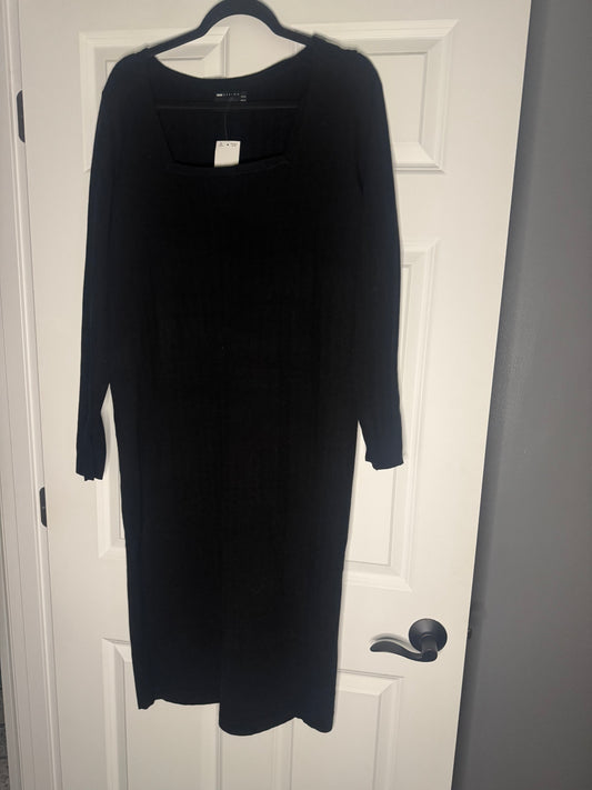 ASOS knee length long sleeve sweater dress size 14 slit in side nwt $40