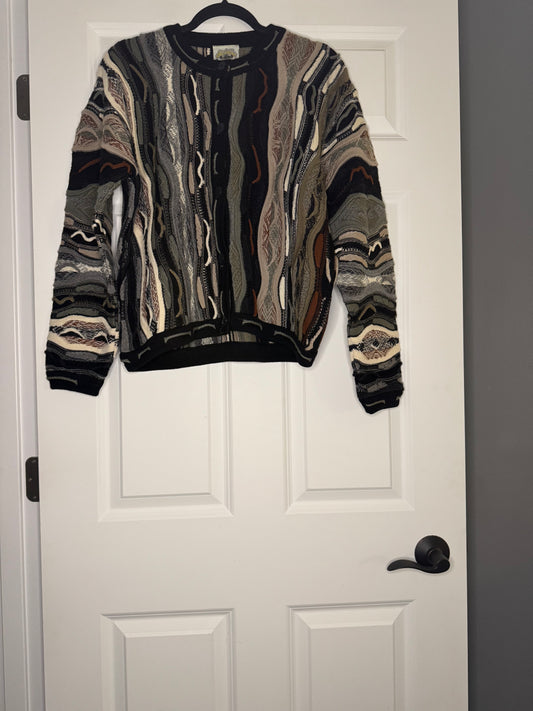 Aklanda Australia cardigan wool xl black brown gray blue cream NWT