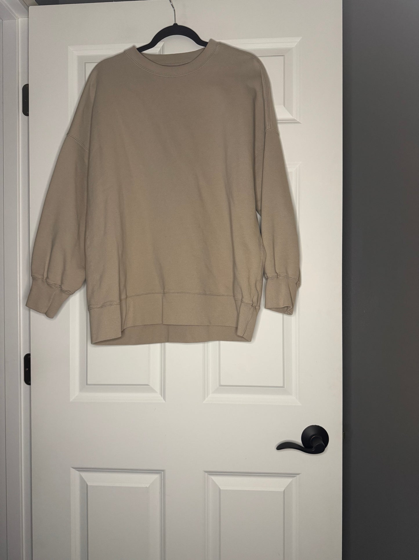 Abercrombie and fitch soft af collection oversized crewneck brown xl