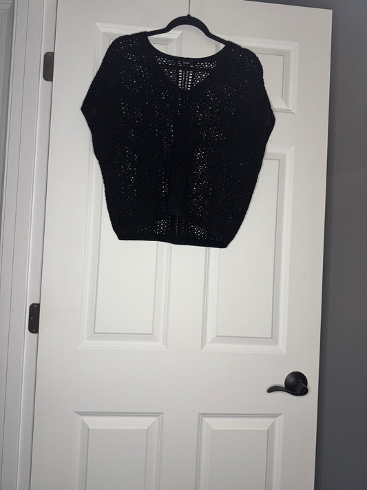 Express short sleeve sweater medium black