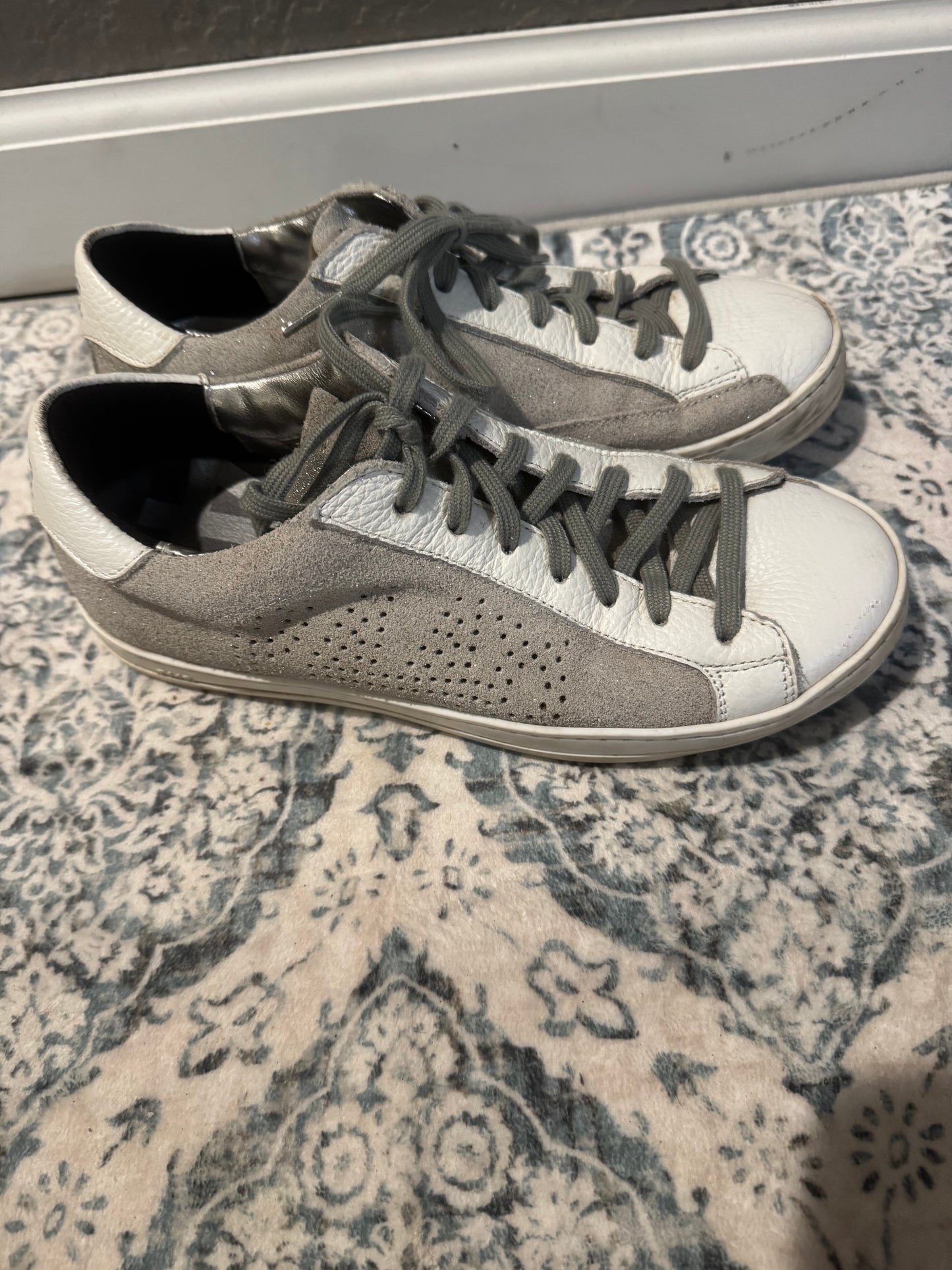 P448 sneakers size 37 you can surf later white silver sparkle gray